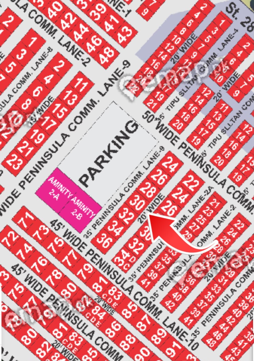 200yds Peninsula Commercial, Lane 9, DHA Phase 8, Karachi